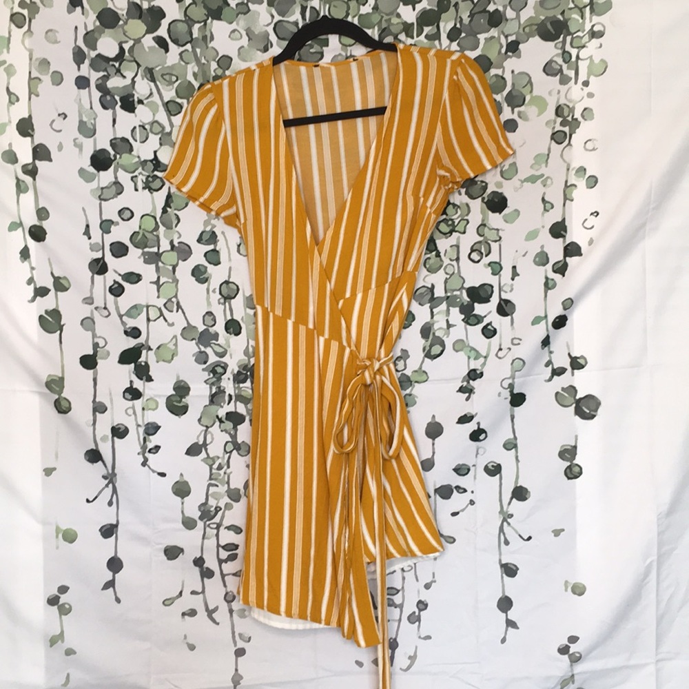 Striped Wrap Dress